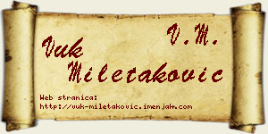 Vuk Miletaković vizit kartica